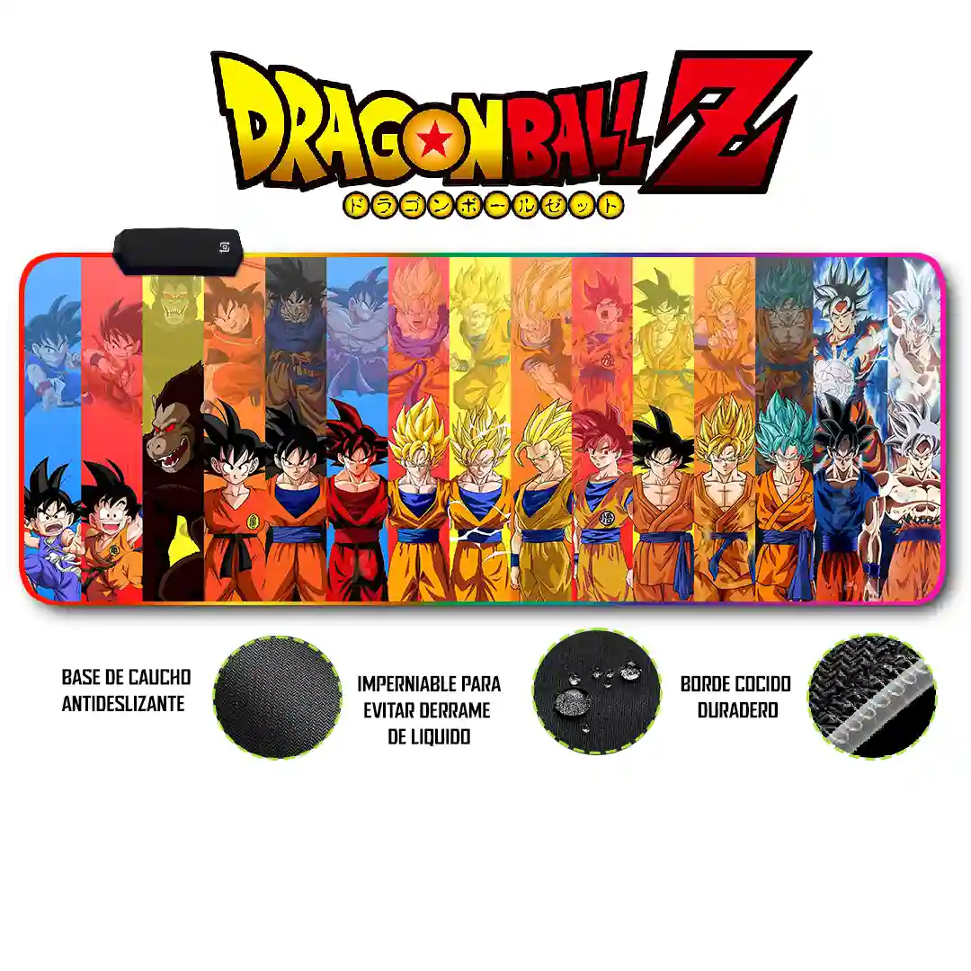 Mousepad Gamer norma/rgb dragon ball
