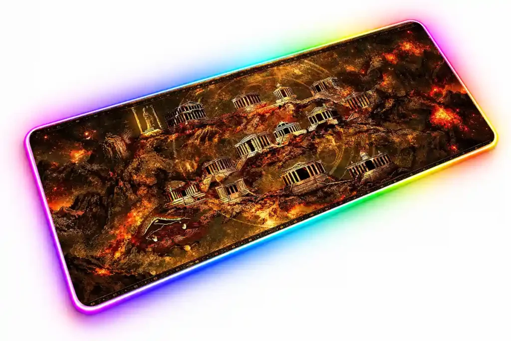 Mousepad de Santuario de las Doce Casas con diseño de Saint Seiya