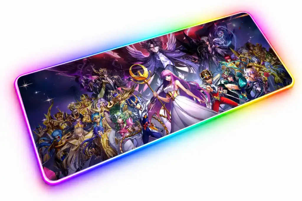 Mousepad de Athena y Guerreros de Saint Seiya con diseño de Saint Seiya